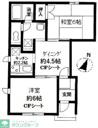 ウッディ・ハウスA棟の物件間取画像